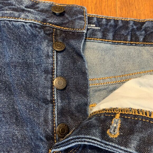 Old Navy Streetwear Distressed Destroyed Y2K‎ High Rise Denim Jean Mini Skirt - Picture 3 of 6